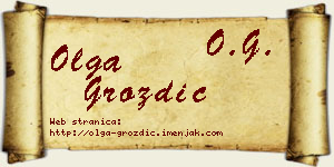 Olga Grozdić vizit kartica